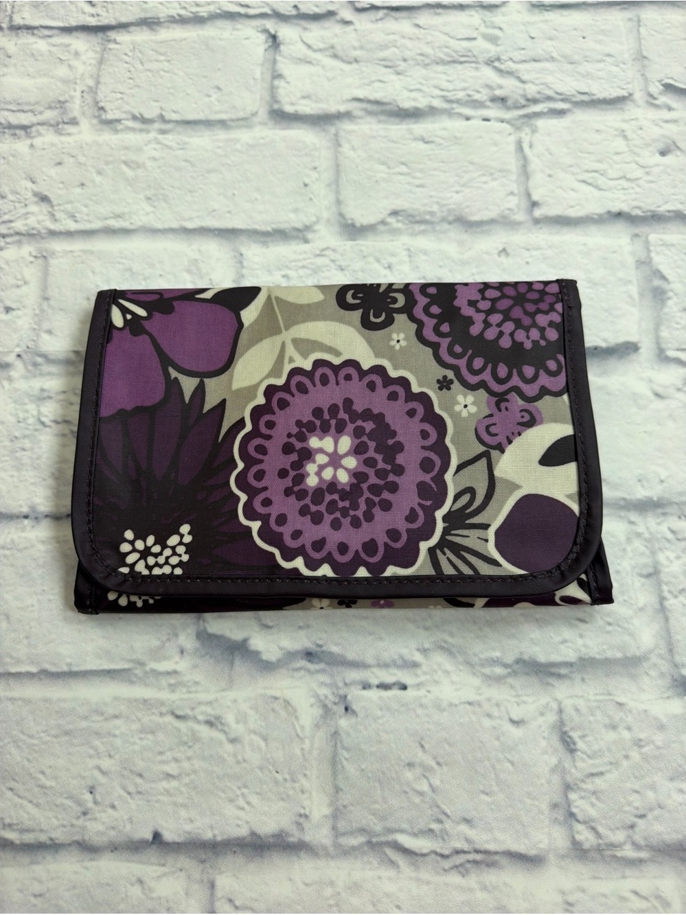 Thirty-One Retired Pattern “Plum Awesome Blossom” Fold and Go Organizer.